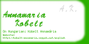 annamaria kobelt business card